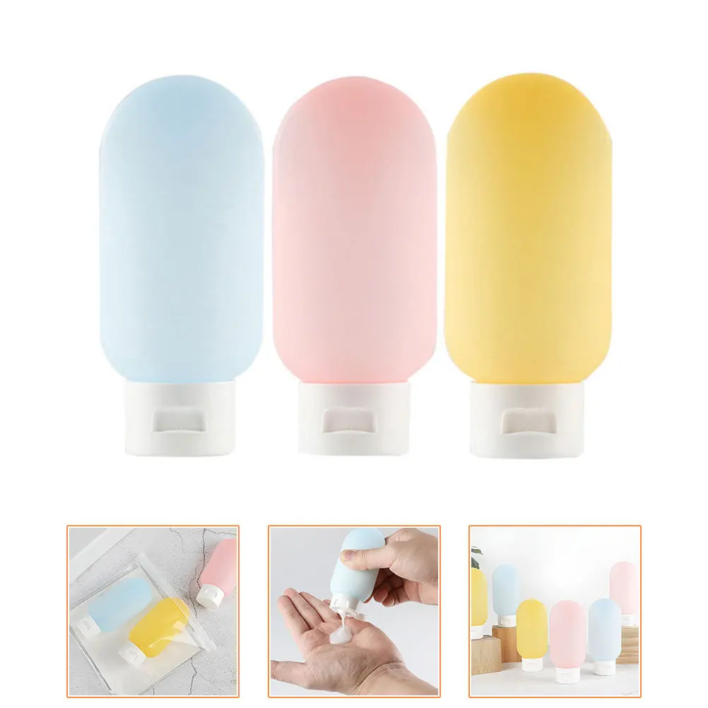 

3Pcs Lotion Dispenser Bottles Storage Leakproof Travel Essential Squeeze Bottle Set Portable Toiletry Containers