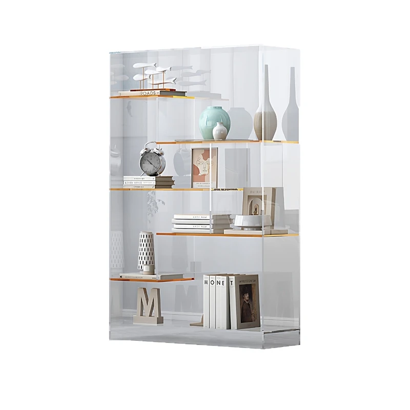 

Light luxury acrylic floor-to-ceiling multi-layer shelf shelf Home display rack Simple multi-functional bookshelf display