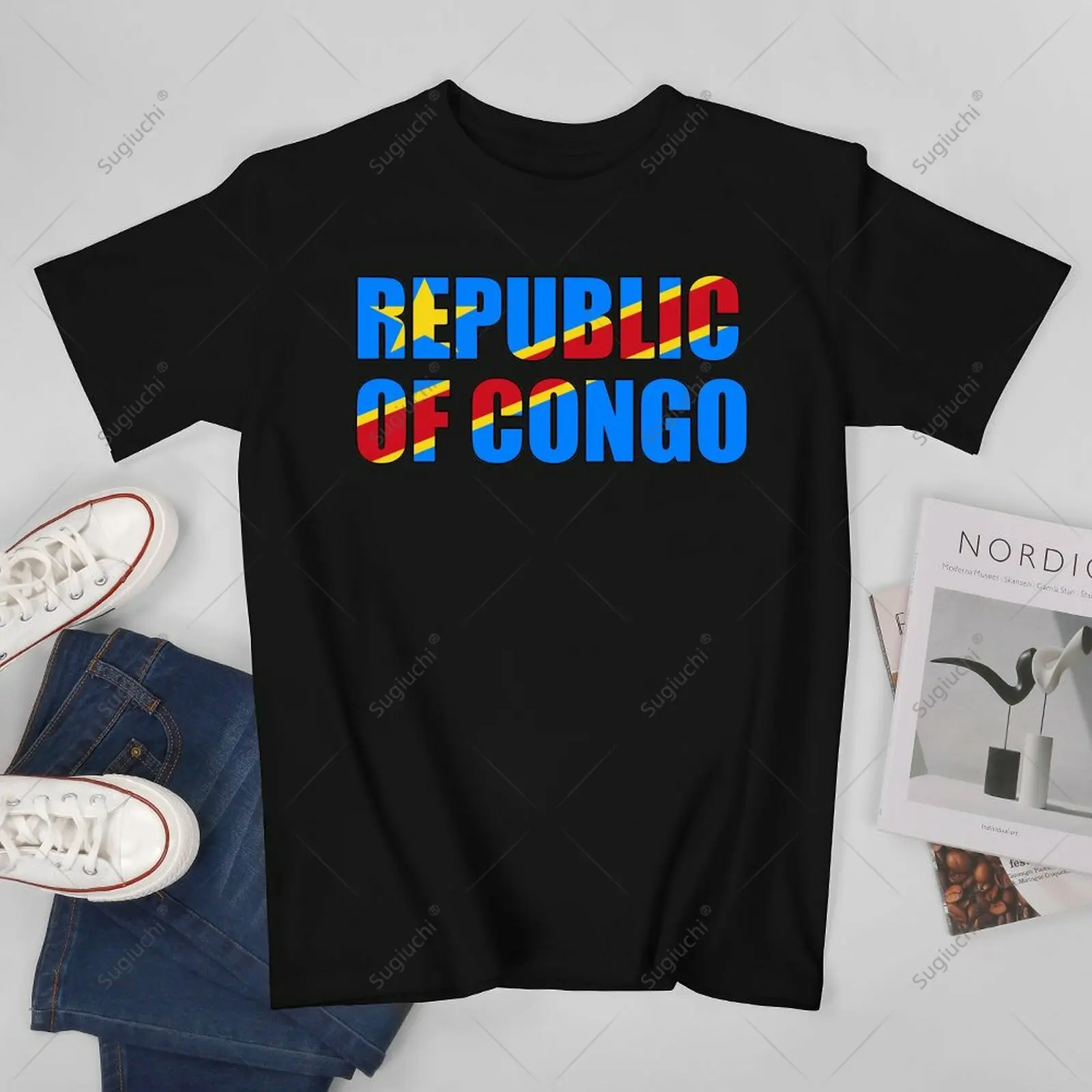 Unisex Men Democratic Republic of Congo Tshirt Tees T Shirts Women Boys 100% Cotton T-Shirt