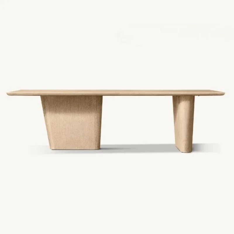 

Простой прямоугольный обеденный стол из массива дерева, мебель для ресторанов и вилл, письменный стол