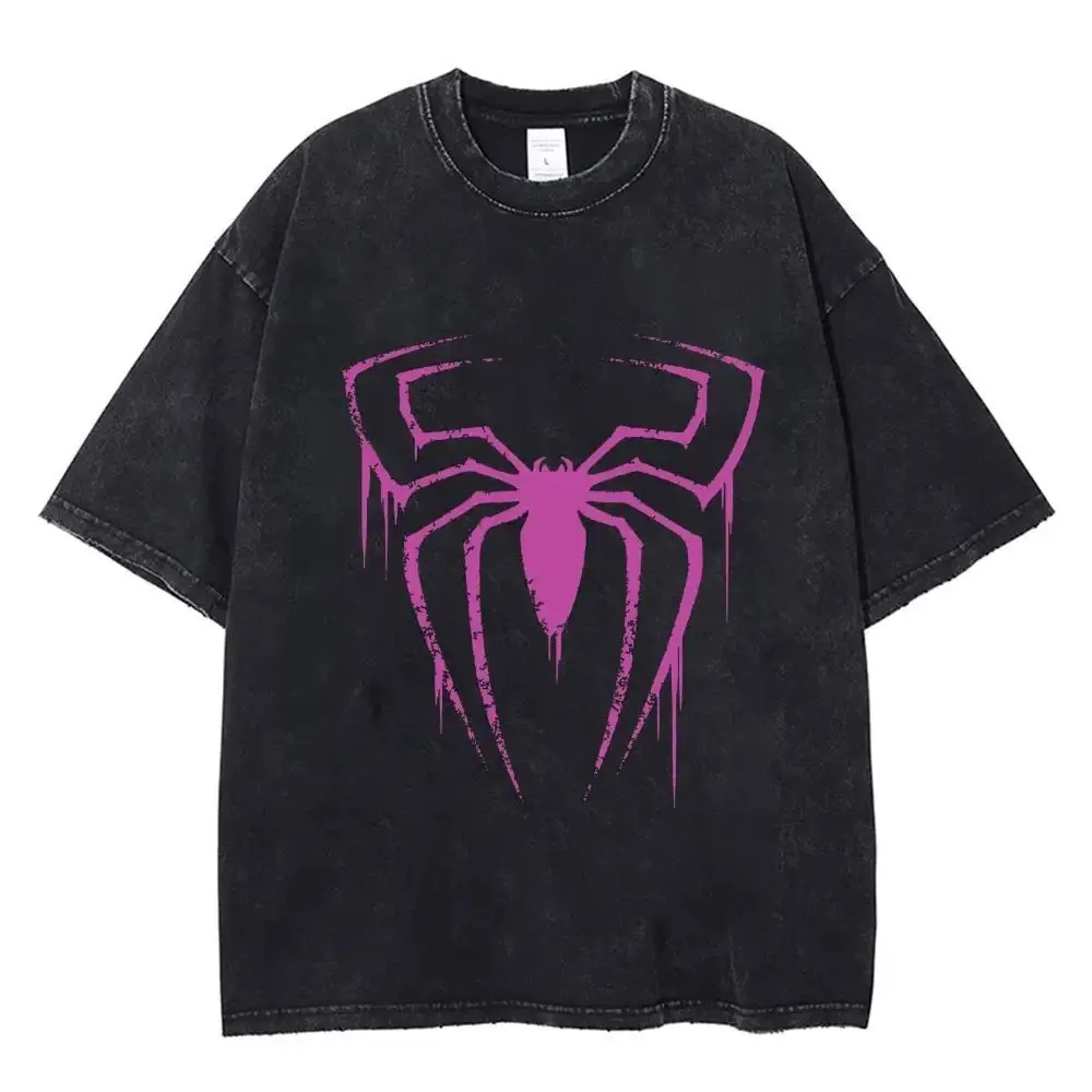 جديد الرجال الرجعية غسلها الرجال منقوشة تي شيرت فضفاض ومريح Y2k الرجال قصيرة الأكمام تي شيرت لكل من الرجال والنساء #4