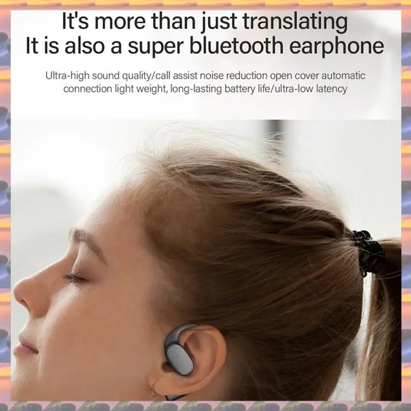 

(Flash Sale) AI Translator Earbuds Intelligent Real-Time Translation Supports 200+ Languages BT5.3 Ear Hook Translator Earbuds