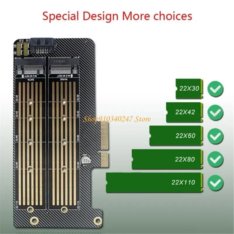 

Q22A M.2 NVME to PCIE Adapter M+B SSDs to PCIE Expansion Card for 2230 224