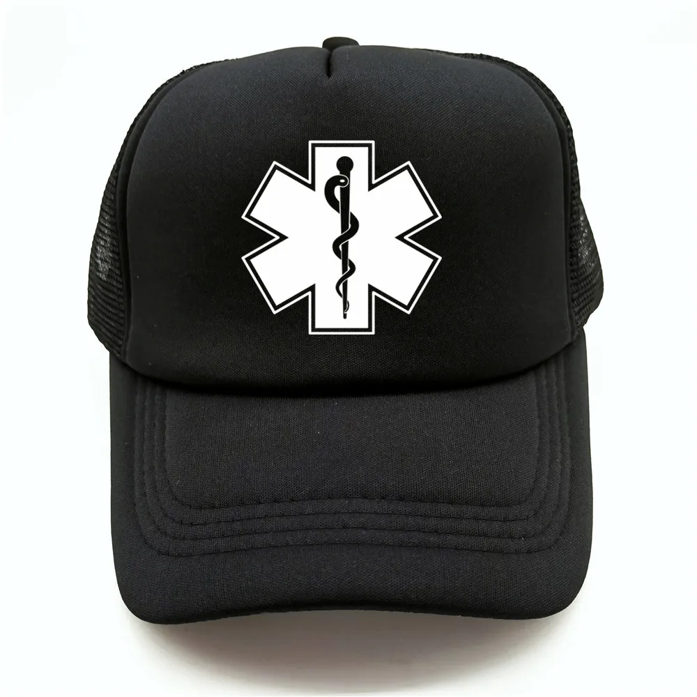 Medic Ems Emt Paramedic Trucker Cap Men Funny Hat Baseball Cap Unisex Mesh Net Caps MZ-177