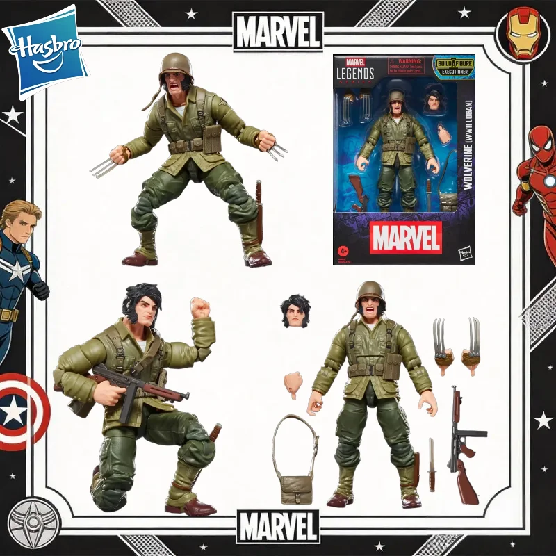 【in-stock】hasbro-marvel-legends-wwii-logan-wolverine-6-action-figure-baf-executioner-wave-official-collectible-toy-gift
