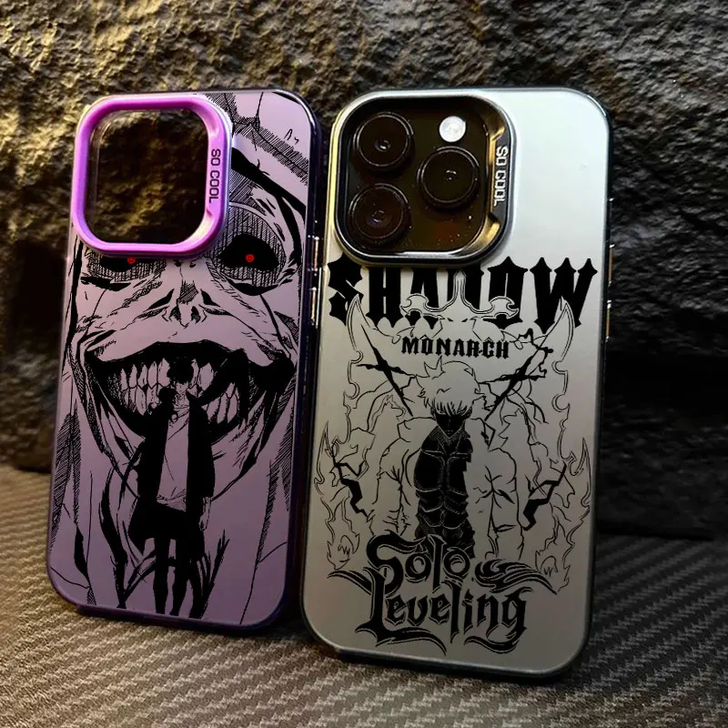 Coque de téléphone antichoc Solos Leveling Art Cool pour iPhone 13 14 15 16 17 Pro Max Plus 16e 17E 17 Air 11 18 Pro – Housse arrière