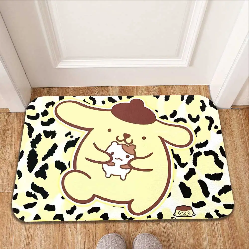 

Leopard PomPomPurin Bedrooom Carpet Front Door Mat Modern Home Decoration Bath Mats Area Rug Entrance Doormat Living Room Rugs