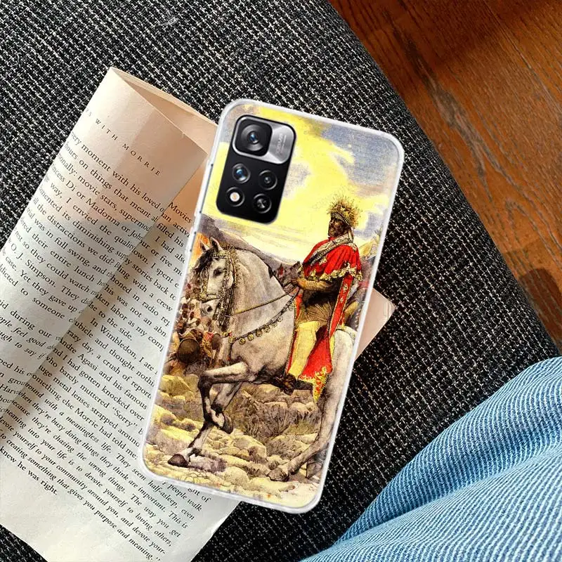 Emperor Menelik Ii Of Ethiopia Adwa Phone Case For Xiaomi Redmi Note 13 Pro Plus 5G 12 12C 9 9T 9C 9A 10C 10A 10 K60 K70 Pro 8A