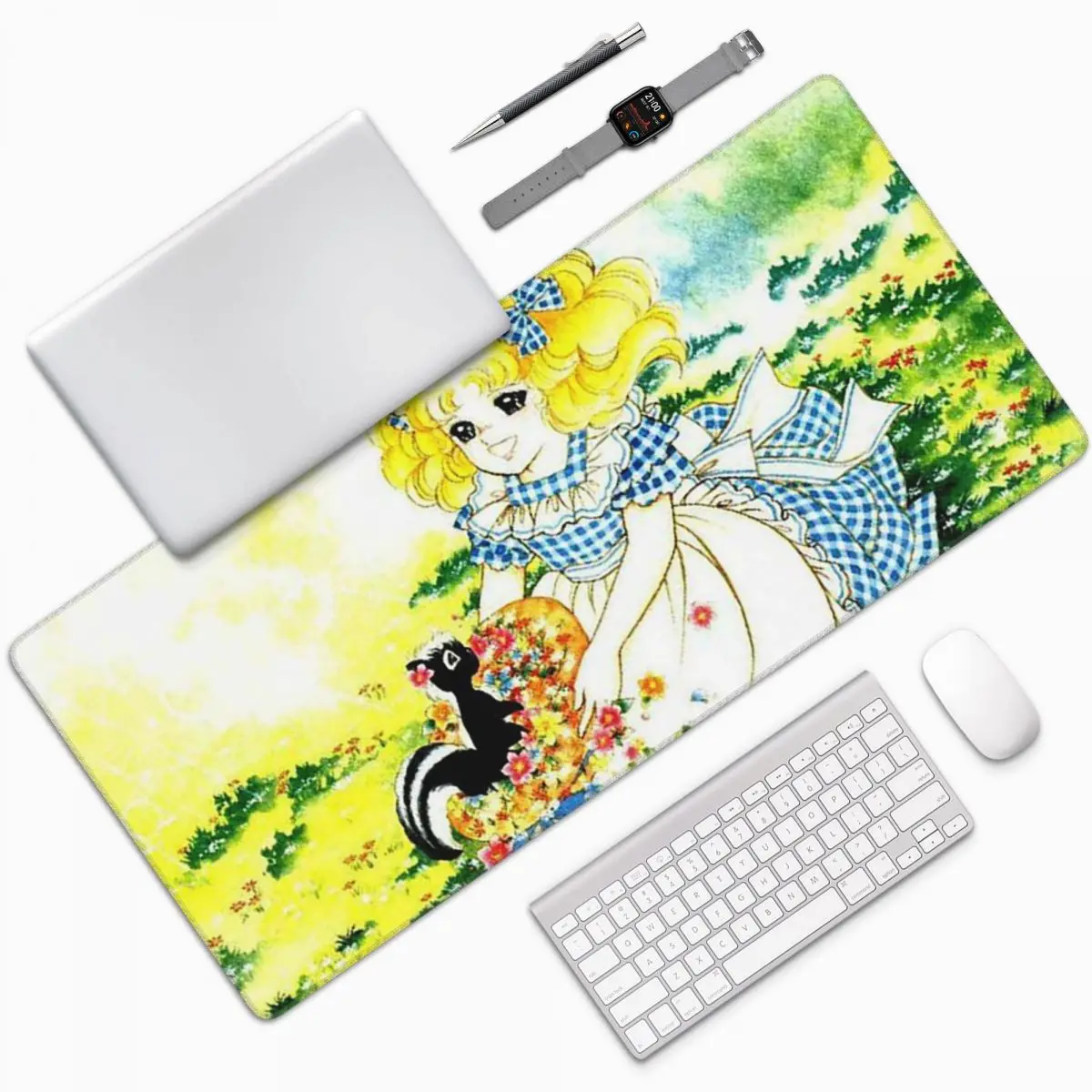 Animation Candy Candy Cartoon Large Mouse Pad Computer Keyboard Mouse Mat Gamer PC Laptop Desk Mat Office Accessories Table Mats