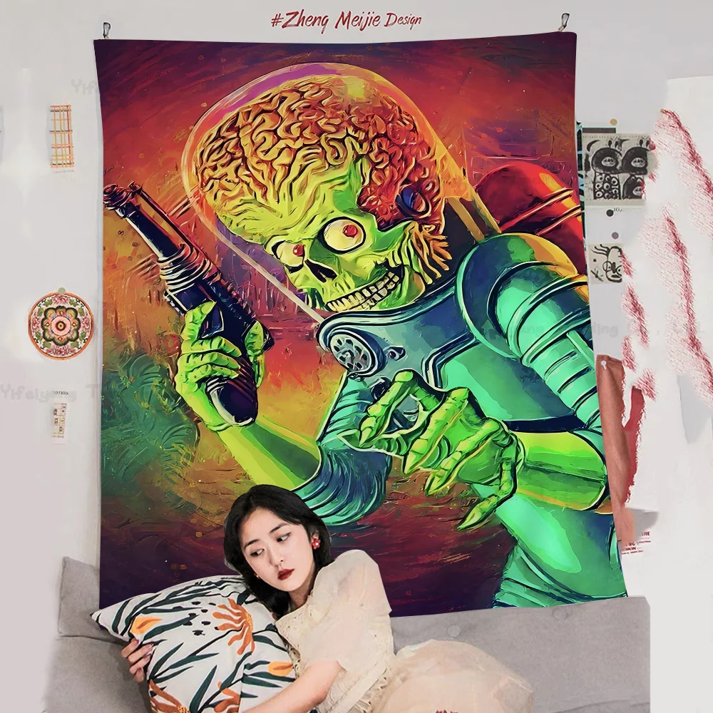 

Mars Attacks Hanging Bohemian Tapestry Bohemian Wall Tapestries Mandala Kawaii Room Decor