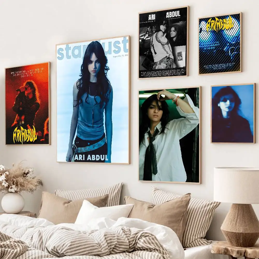 Singer A-Ari Abdul Self-adhesive Art Poster Decoracion Painting Wall Art White Kraft Paper Home Decor