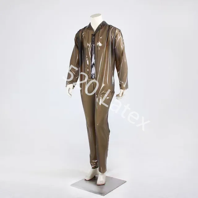 

Latex Fetish Catsuit Latex Male loose Catsuit Rompers Jumpsuit Rubber Gummi customized 0.4mm Latex Male Nightgown