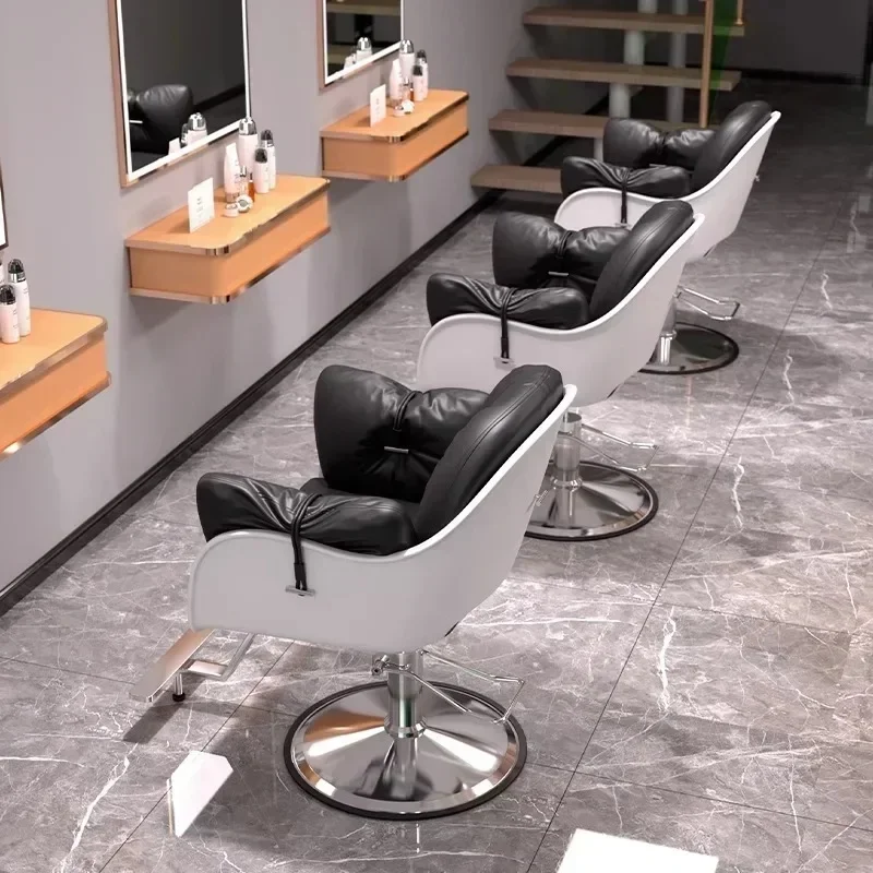 

Pink Foldable Barber Chair for Beauty Salon and Spa, Stylish Hair Stylist Auxiliary Cart for Living Room and Hairdresser Use