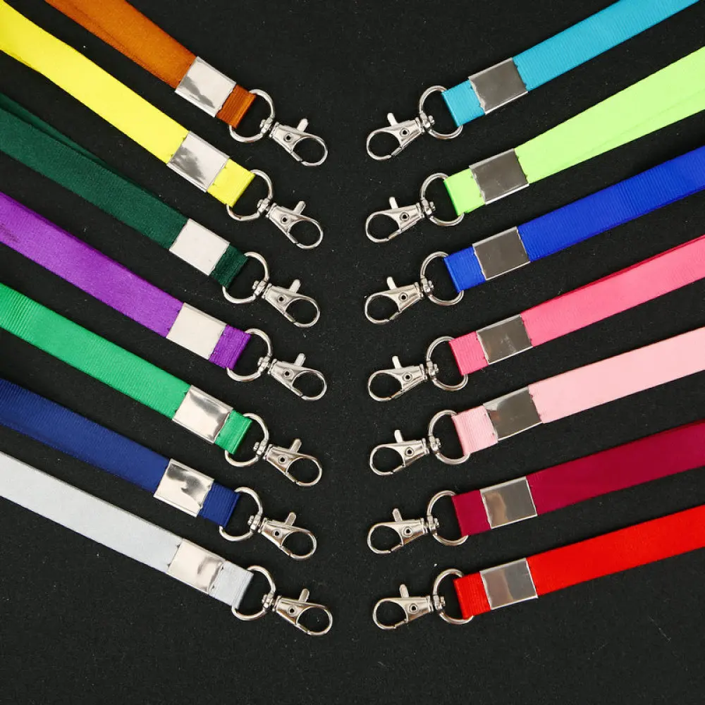 Heavy Duty Badge Lanyard Neck Strap With Metal Clasp For ID Card School Student Office Staff Membership Exhibition Pass Belt