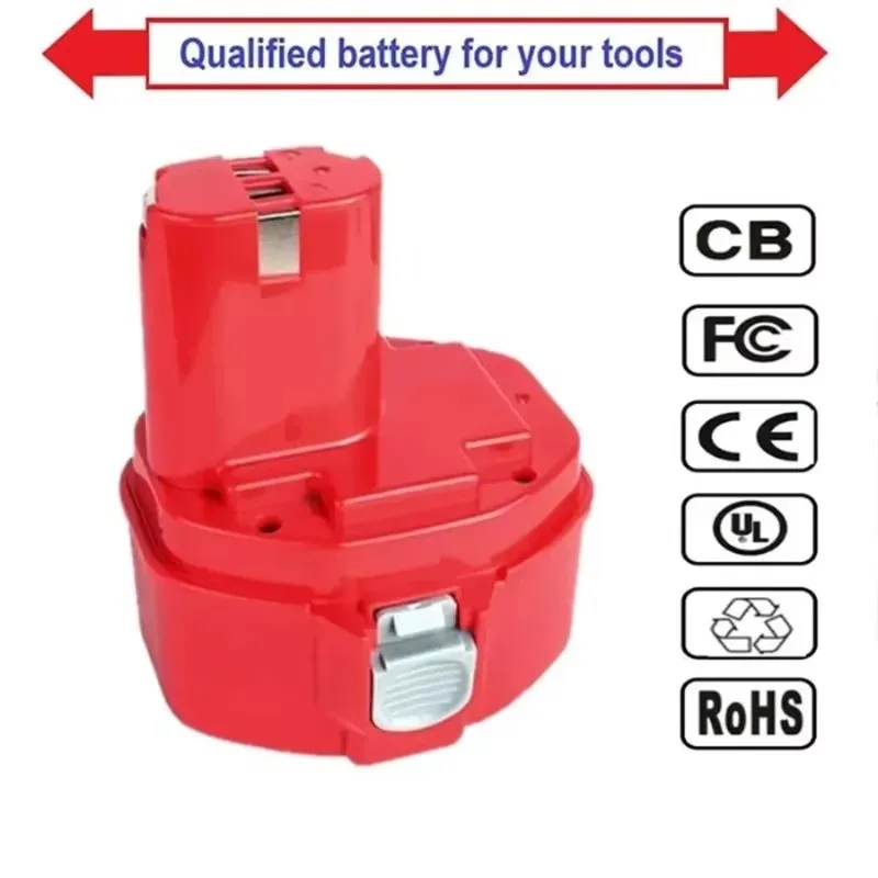 12800mAh Ni-CD 14.4V Replacement Drill Battery for makita 14.4V BAT038BAT041 BAT140 BAT159 PSB 14.4V PSR 14.4 PSR-14.4VE-2