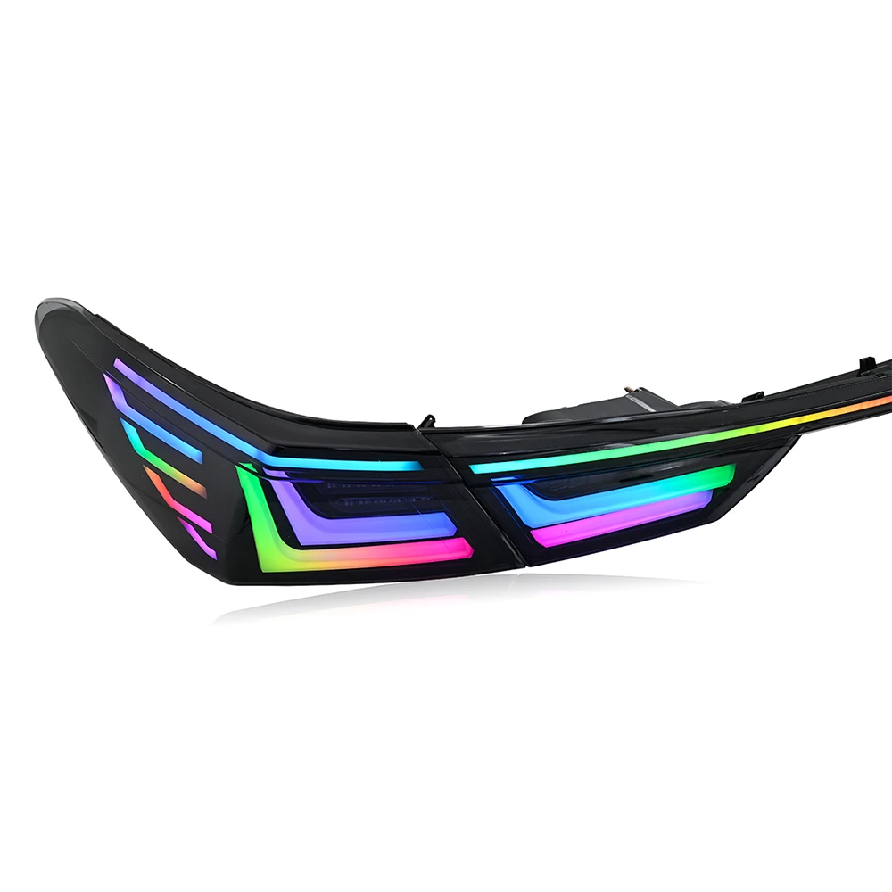 DK MOTION Car Led Taillights RGB Color Sequential for camry Mods Taillamp 8th 2018-2023 Accessories Taillamp