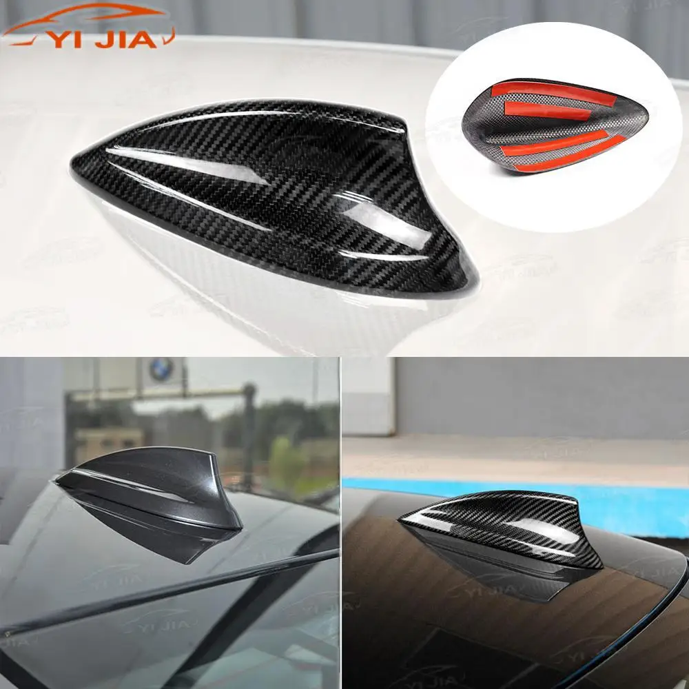 

For BMW F20 F45 X5 X6 Carbon Fiber Exterior Car Roof Shark Fin Antenna Cover Trim Carbon Fiber Pattern Shark Fin Antenna Cover