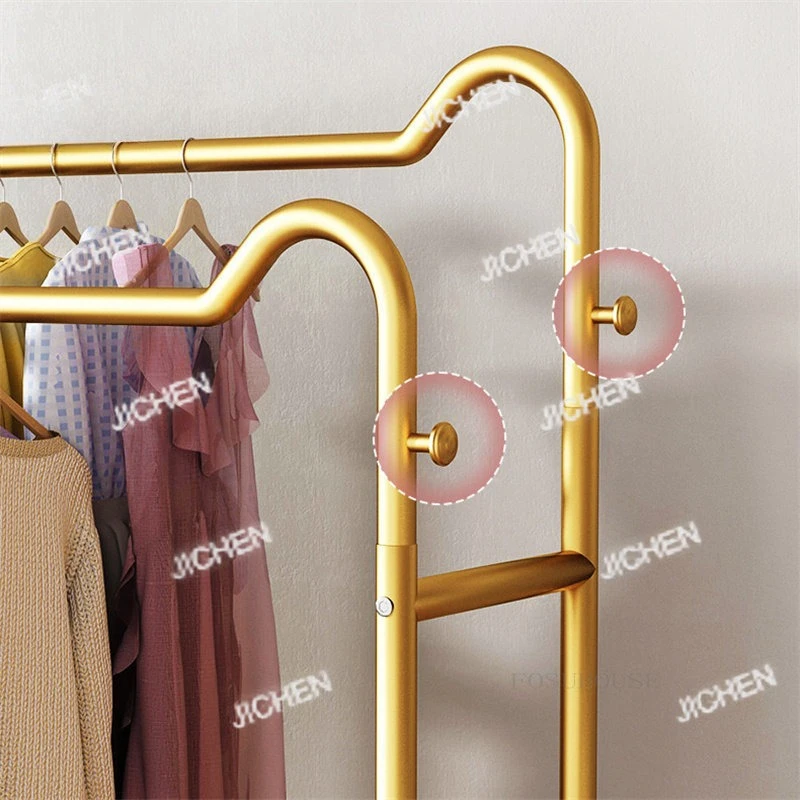 

Modern Light Luxury Coat Racks Bedroom Floor Cat Ear Clothing Racks Household Balcony Clothes Hanger Clothing Store Drying Rack