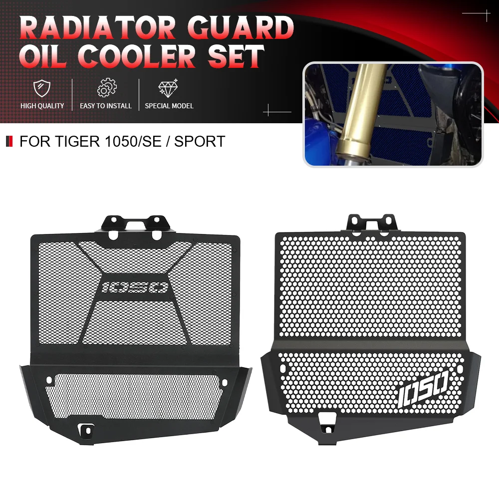 

Motorcycle Tiger 1050 SE/Sport Radiator Guard Grille Cover Protector Oil Cooler Set Accessories FOR Tiger 1050 2006-2020 2021