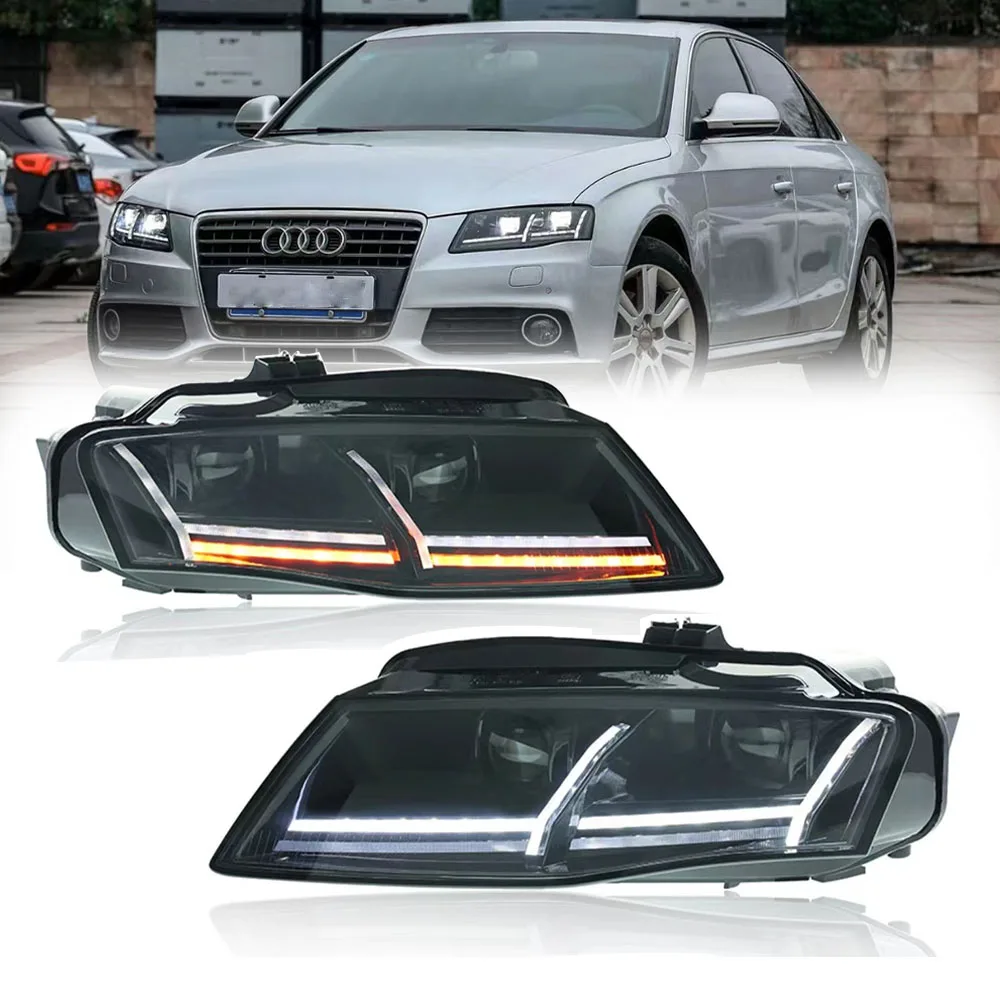 

2 шт. фары для Audi A4 A4L B8 светодиодные фары 2009-2012 B8 фары Drl линзы проектора автомобильные аксессуары