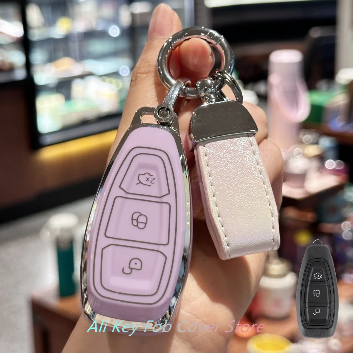 Car Key Case Cover Keychain For Ford Fiesta IV Focus III Galaxy Fusion Mondeo IV B-Max C-Max II S-Max Kuga II Ecosport etc.