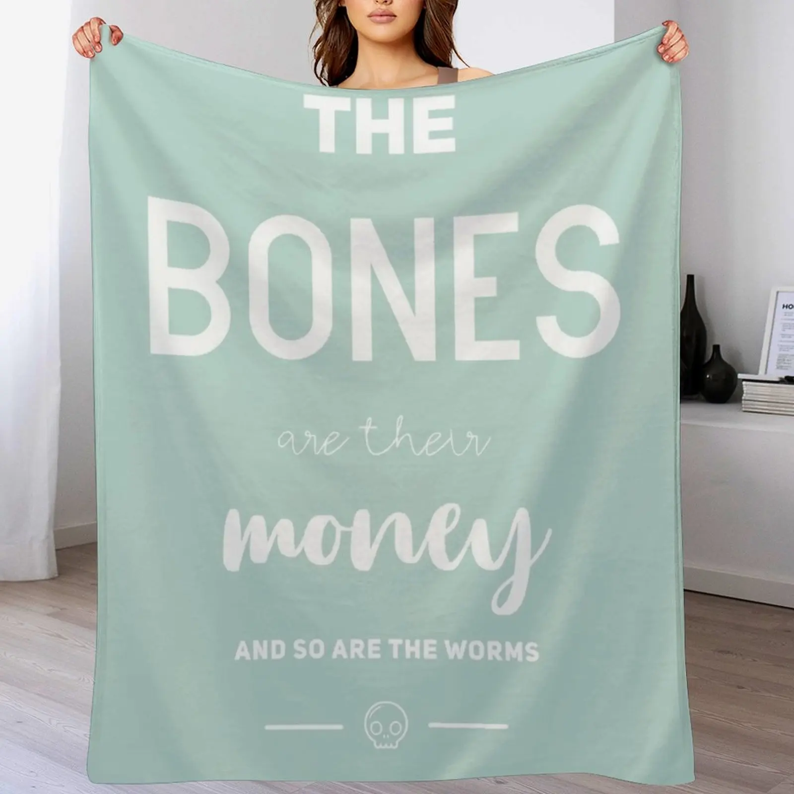 The Bones are Their Money Throw Blanket bed plaid cosplay anime Summer for babies Blankets