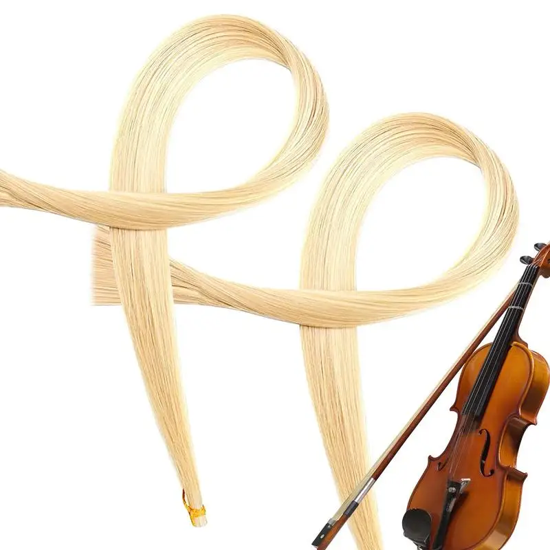 

Violin Bow Hair Replacement Elastic Natural Mongolian Horse Bow Hair Music Instrument Accessories For Erhu Violin Viola Cello