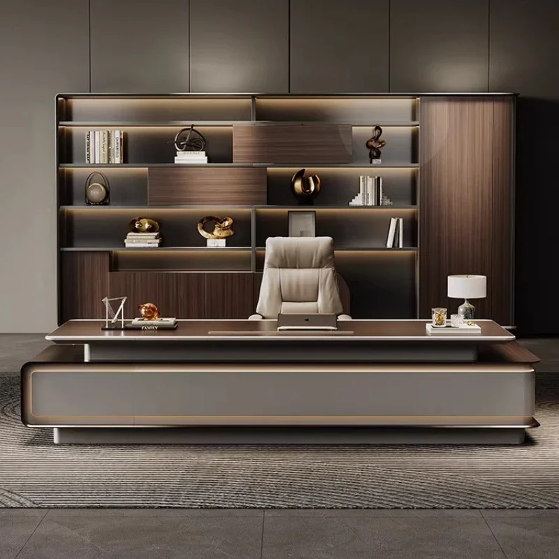 # Storage Design Office Desk Luxury Display Aesthetic European Office Desk Minimalist Crafts Meuble Bureau Commercial Furniture