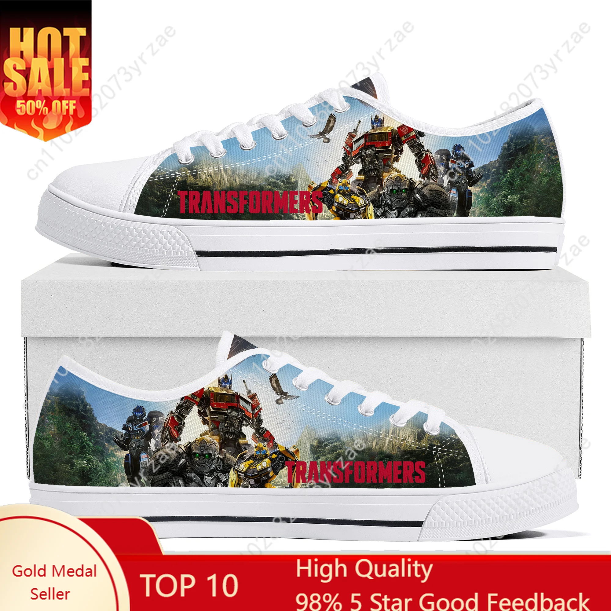

Transformers Low Top High Quality Sneakers Men Women Teenager Canvas Sneaker Casual Fashion Comfortable Shoe Custom Shoes