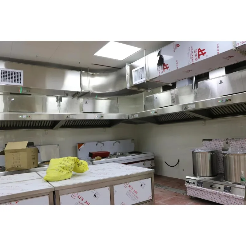 Commercial Customizable Kitchen Chimney Commercial Kitchen Range Hood with Precipitador Electroesttico Ionizador