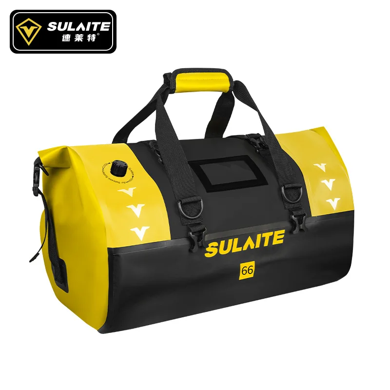 

SULAITE Motorcycle Tail Bag 40L Waterproof Rear Seat Luggage Large Capacity Travel Duffel Pack Helmet Bag for Outdoor Riding