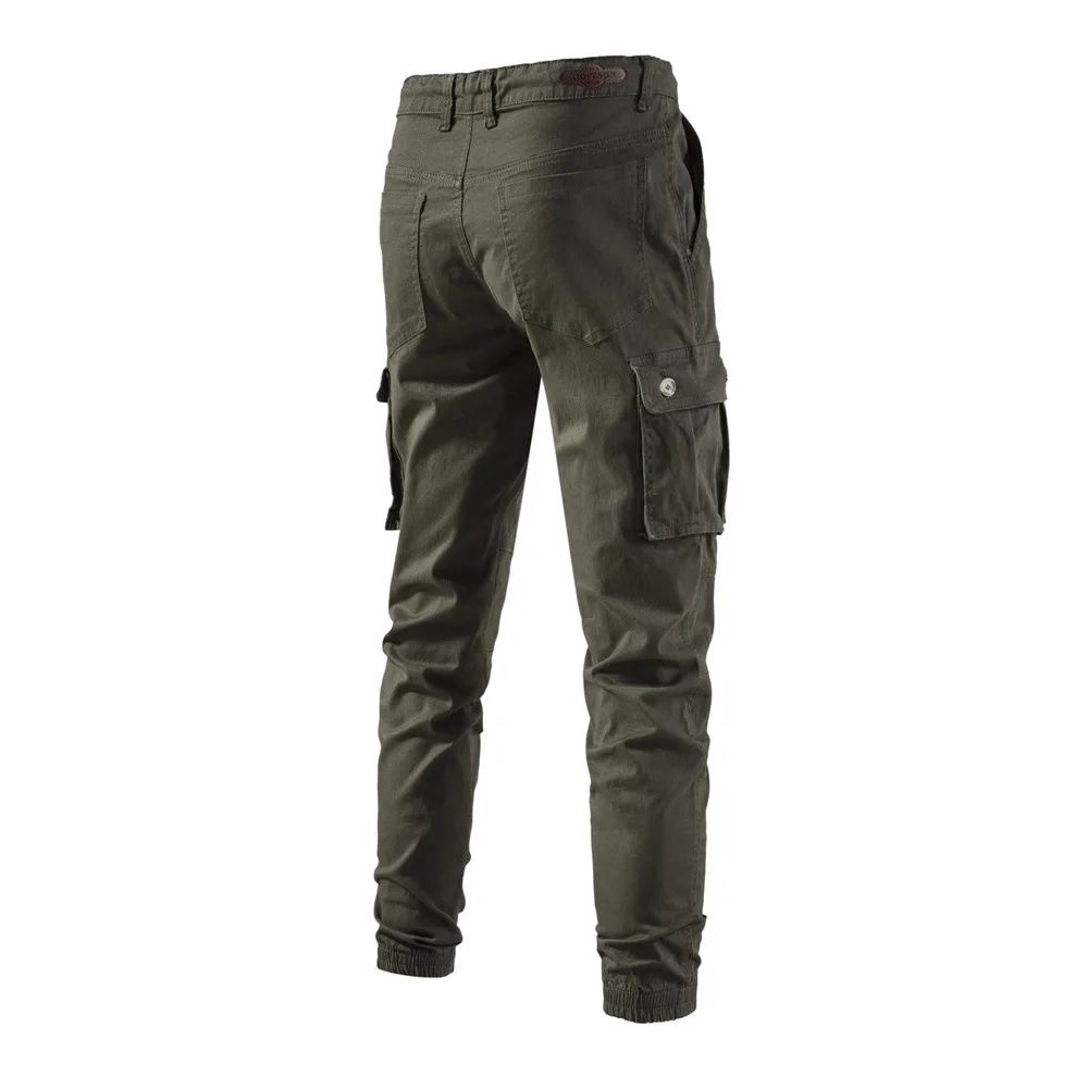 2023 Spring and Autumn New Men's Pants Casual Overalls Breathable Men's Youth Solid Color All-match Pants брюки карго карго