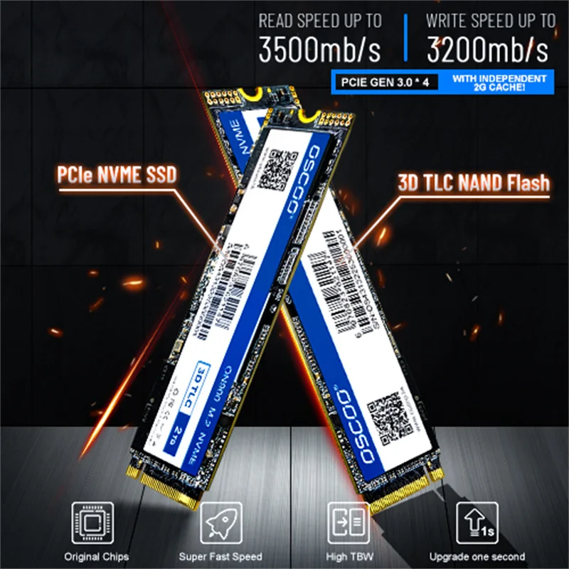 OSCOO M.2 PCI-e NVMe SSD 120GB 240GB 1TB Solid State Disk SSD M2 PCIe Internal 2280 Hard Drive HDD for Laptop Tablets Desktop