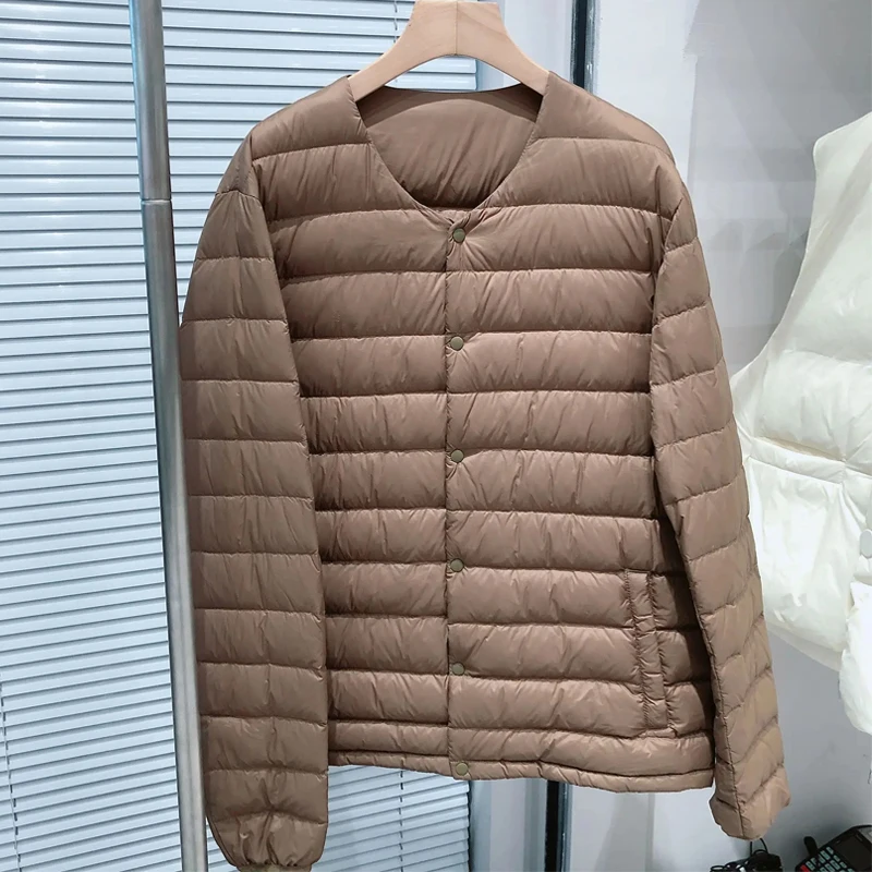 

Men's lightweight white duck down jacket 2024 autumn and winter new styles Foldable men's warm liner down jacket