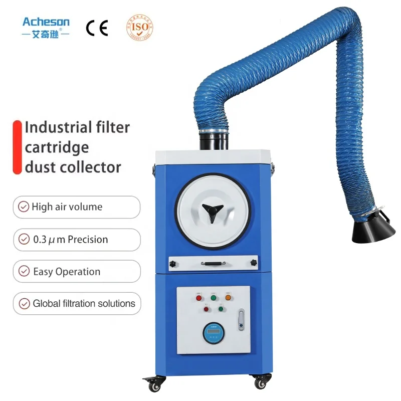 Portable Dust Collector with Pulse Jet Cleaning System and Portable Welding Smoke Exhaust