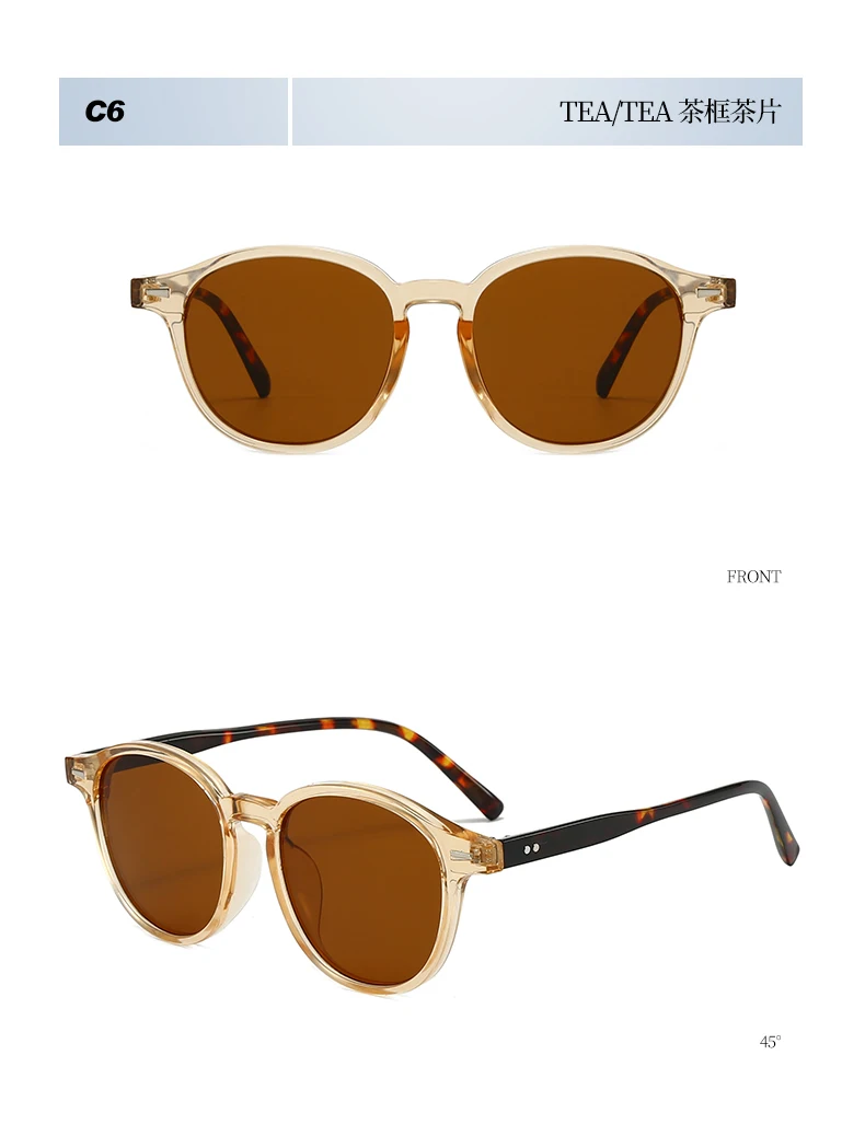 Mode Vintage Runde Sonnenbrille Mann Frauen Angeln Fahren Luxus Sonnenbrille Anti-Glare Retro Strand Shades UV400 Brillen – Detail 19