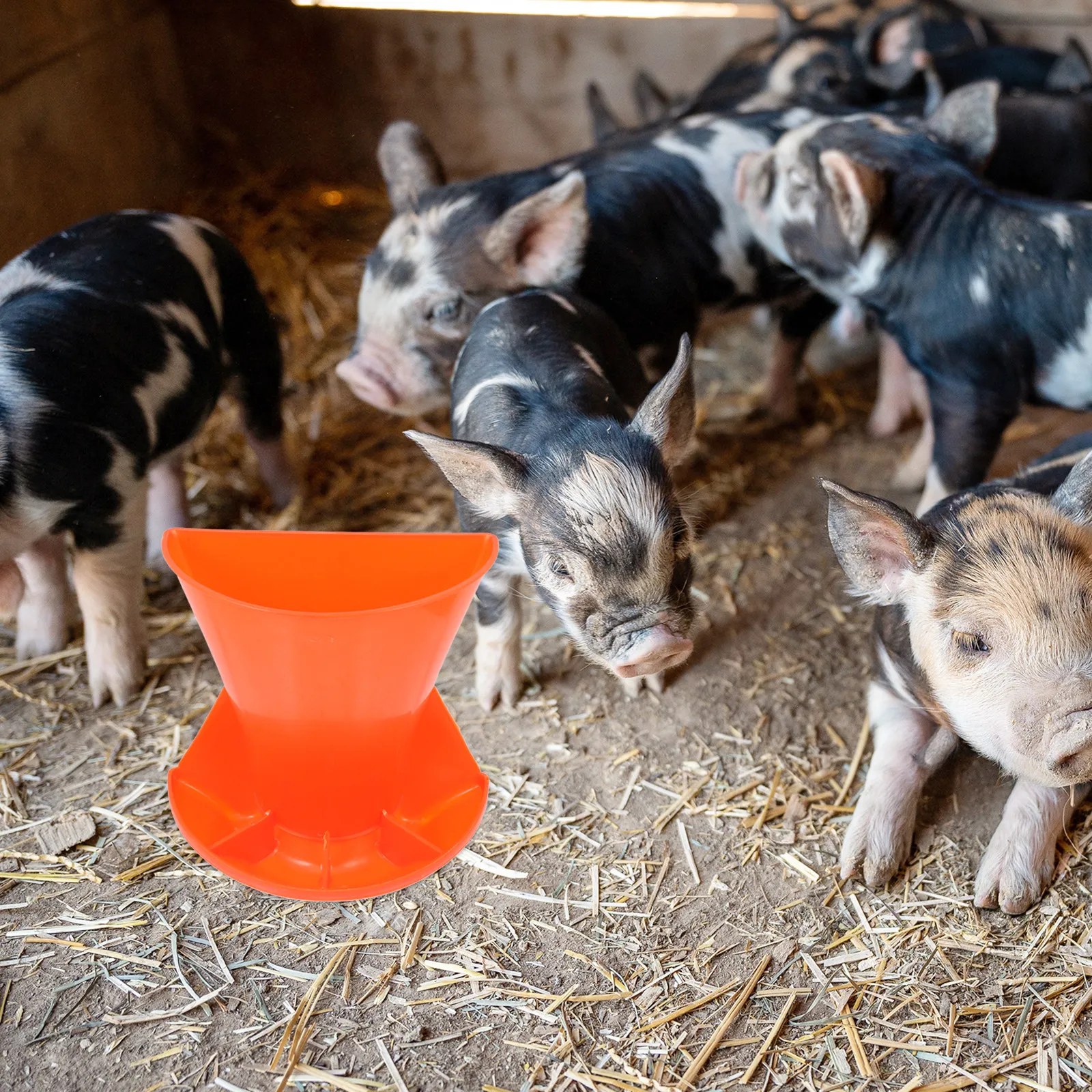 

1 шт. Прочная пластиковая кормушка для поросят, утолщенная конструкция, многоразъемная, износостойкая, легко моется, для фермерских хозяйств