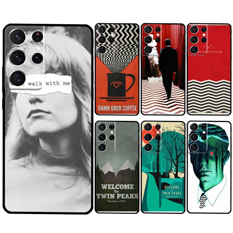 Fire Walk With Me Twin Peaks Case For Samsung Galaxy S24 S23 Ultra S22 Plus S20 S21 FE Note 20 10 S8 S9 S10 Plus Cover