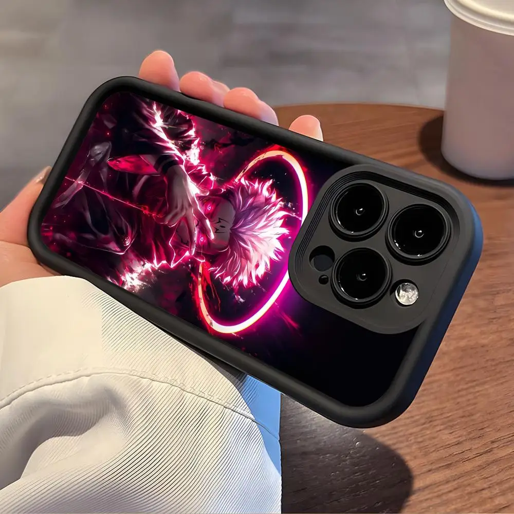 

Чехол для телефона Jujutsu Kaisen Neon для iPhone 17 16 15 14 13 12 11 Air Pro Max Plus, утолщенный, из ТПУ, разноцветный, красивый