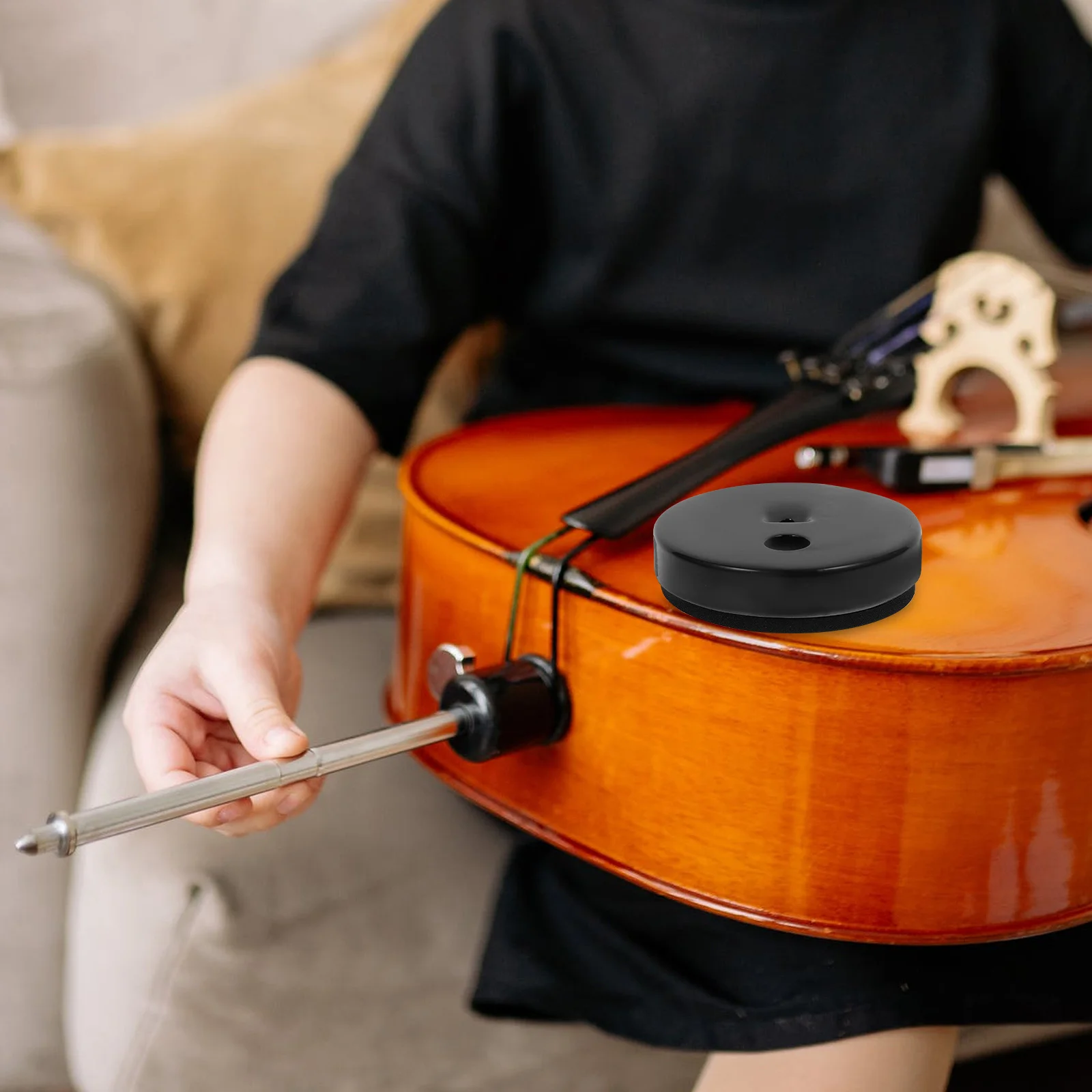 

1 set 1 Set Cello Non-Slip Mat Floor Protector With Hook Rope Anti-Skid Violoncello Accessory String Instrument Supply