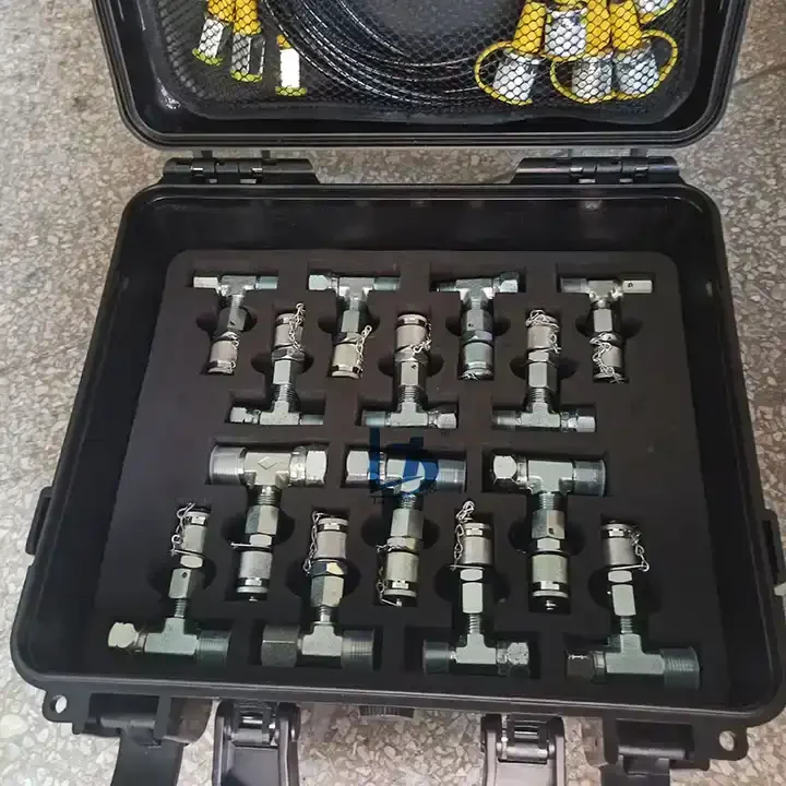 Hydraulic test Kit 5 test Hose 5 Pressure Gauge 13 test Joint 14 Tee Joint