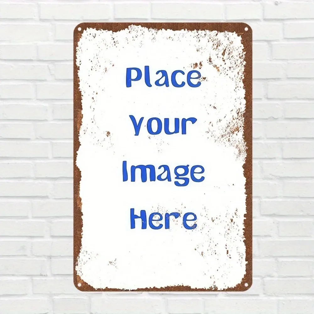 20×30CM Customizable Metal Iron Poster Plaque Personalized Custom Photo Waterproof Home Bar Classroom Holiday Wall Decor Gift 1p