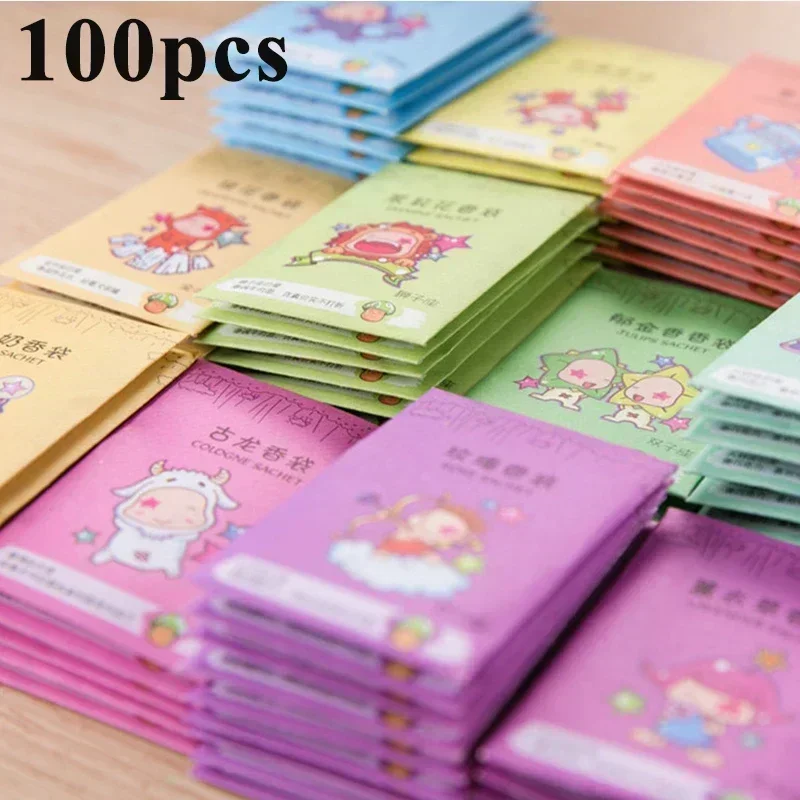 100Pcs Fragrance Bags Natural Sachet Aromatherapy Bag Hanging Fragrant Sachet Paper Pocket For Wardrobe Closet