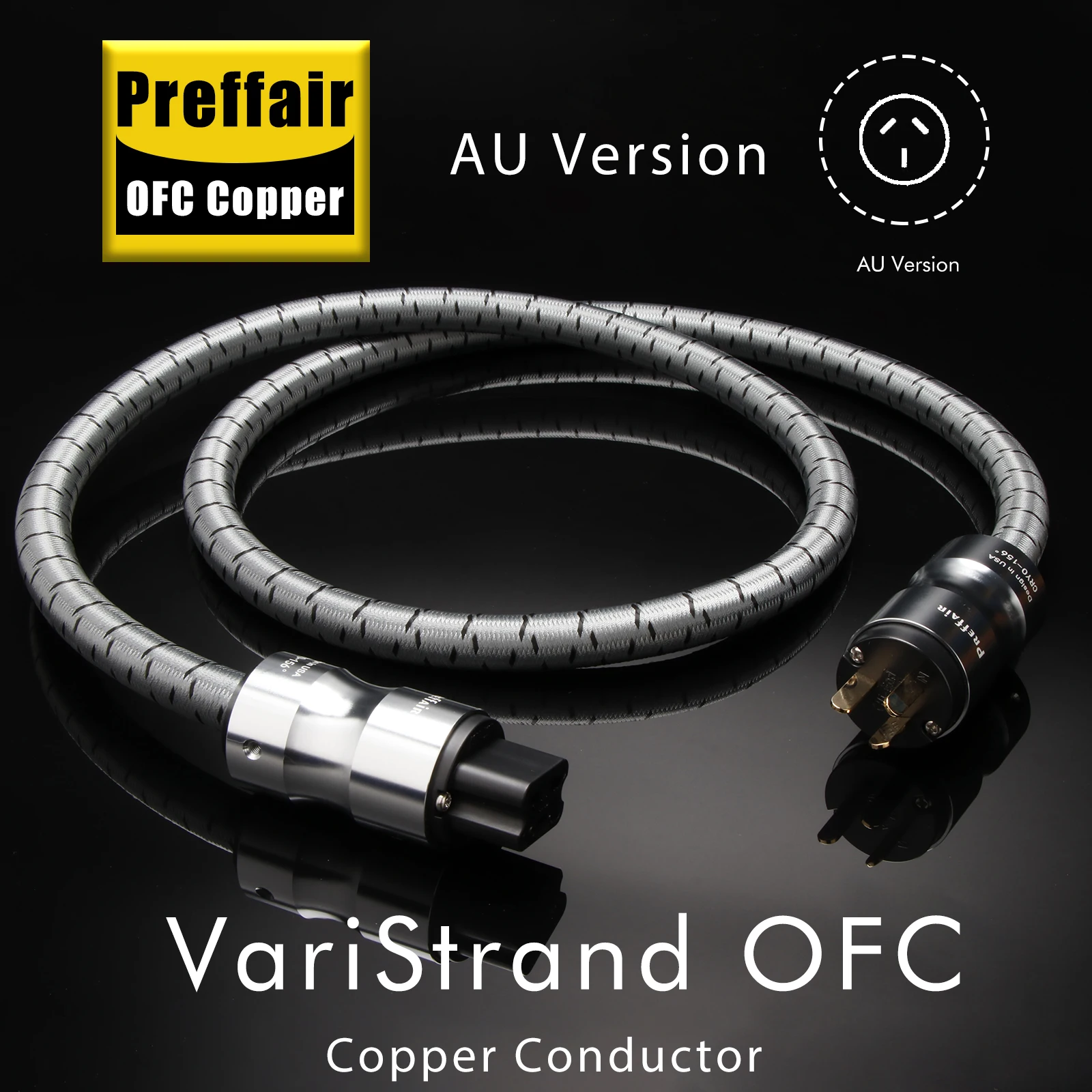 HIFI C19 20A Stromkabel OFC-Leiter Audio-Stromkabel EU/US/AU/UK Netzkabel-Stecker für Audiophile Lautsprecher Verstärker CD – Detail 7