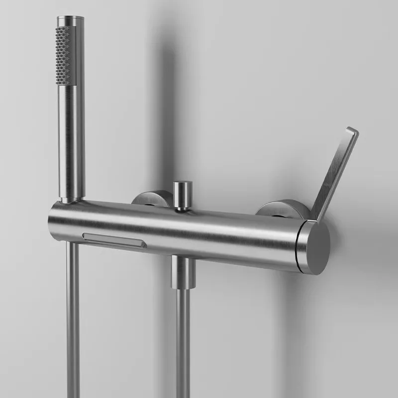 نحى الذهب حوض استحمام للاستخدام في الحمام و خلاط دش رمادي حمام ودش صنبور مجموعة الحائط النحاس الأسود/الكروم الحمام الصنابير النحاس #4