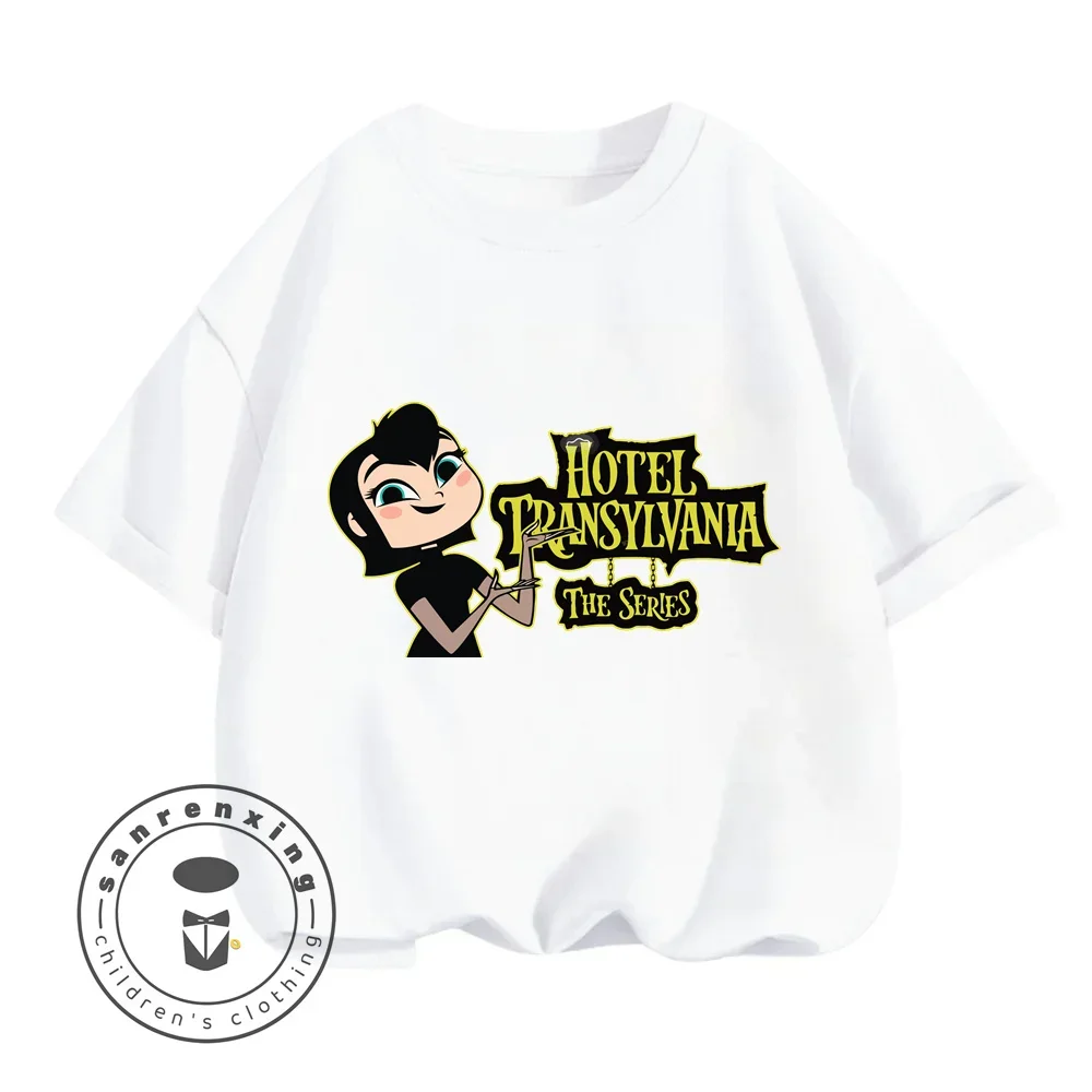 Anime Hotel Transylvania Kids T-shirt Printed Kids 100% Cotton Short Sleeve Girls/Boys Clothes Cute Summer Top T-shirt Cartoon