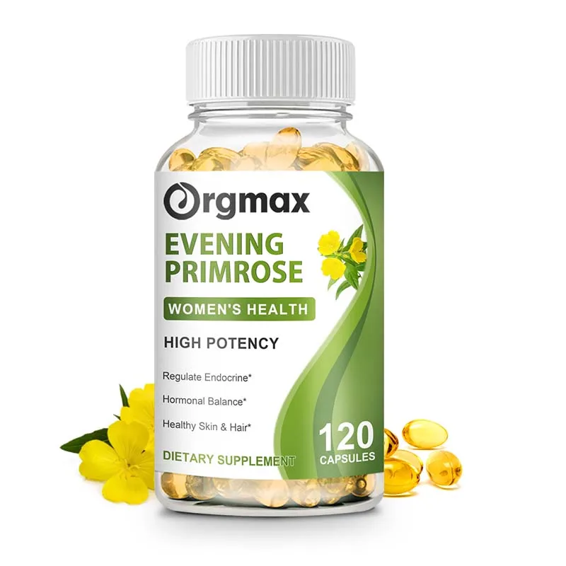 Orgmax Evening Primrose Oil Capsule Hormone Balance Immunity For Women Clear Skin Beauty Female Reproductive Fitnes Dietary