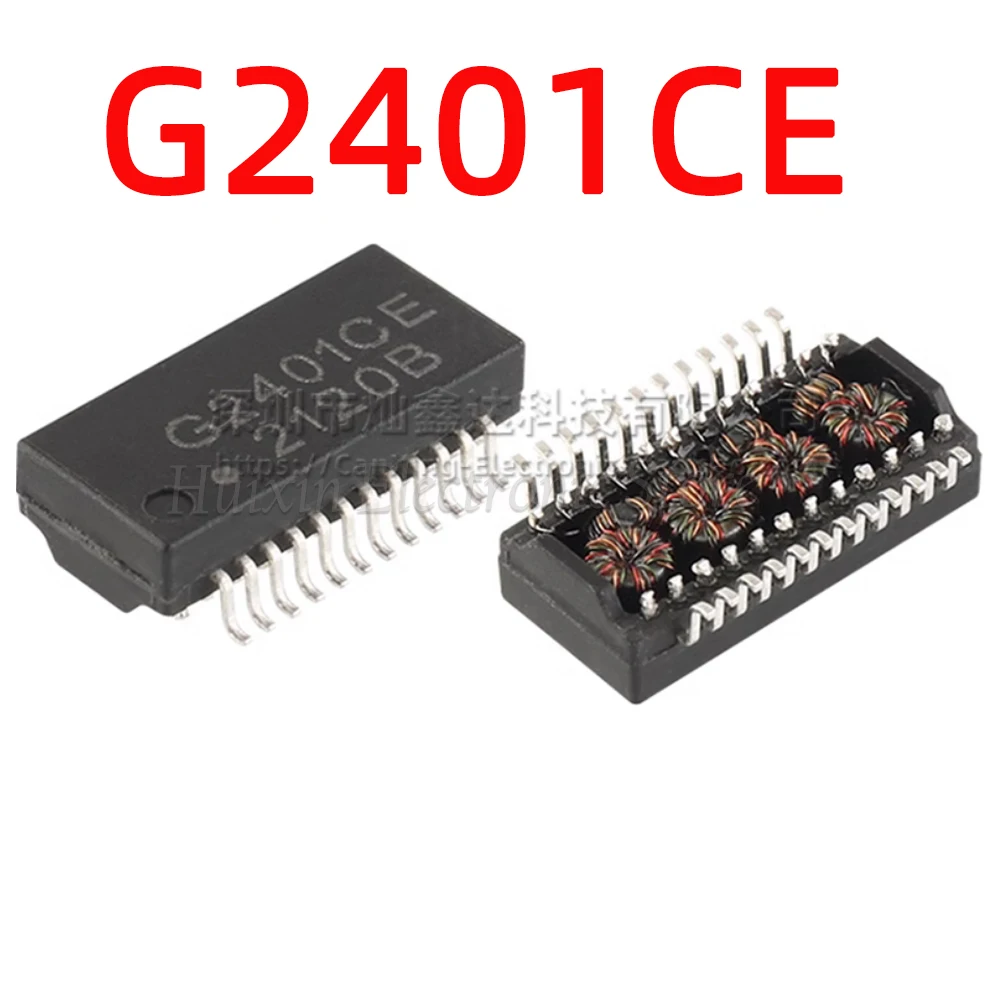 5pcs G2401CE G2401 SOP24 SMD Network Transforme 1000 Base-T Ethernet Isolation Single Port LAN Transformer Isolated Choke