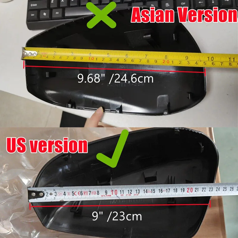For Honda Accord 2008-2013 US Model Rearview Mirror Cover Housing Glossy Black Side Wing Mirror Cap Replacement Car Accessories