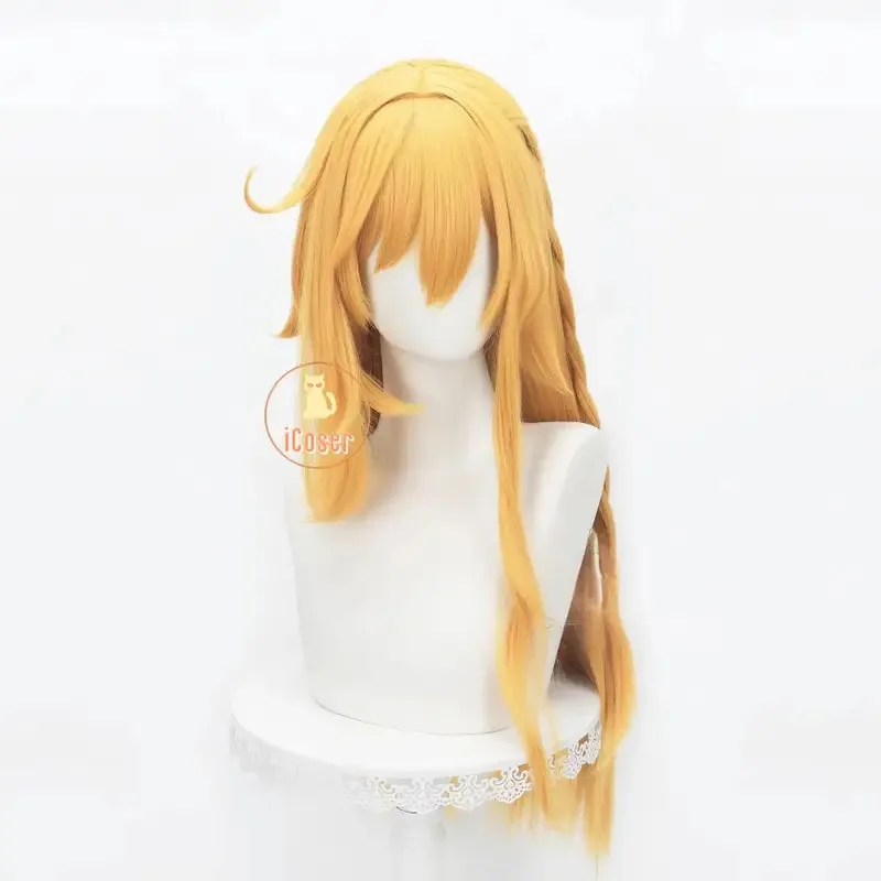 

asdh8@Genshin Impact Escoffier Cosplay Wig Orange Long Hair Ousia Fontaine Tasteful Excellence Halloween Party for Women Girl Ca